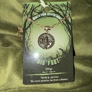 🌟 3/$20 Eligible - Cryptid Big Foot Zodiac Pendant Necklace - Virgo